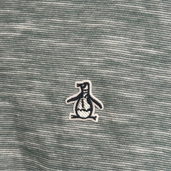 Original Penguin by Munsingwear Men’s Polo Shirt Green Heathered Large - Picture 4 of 7